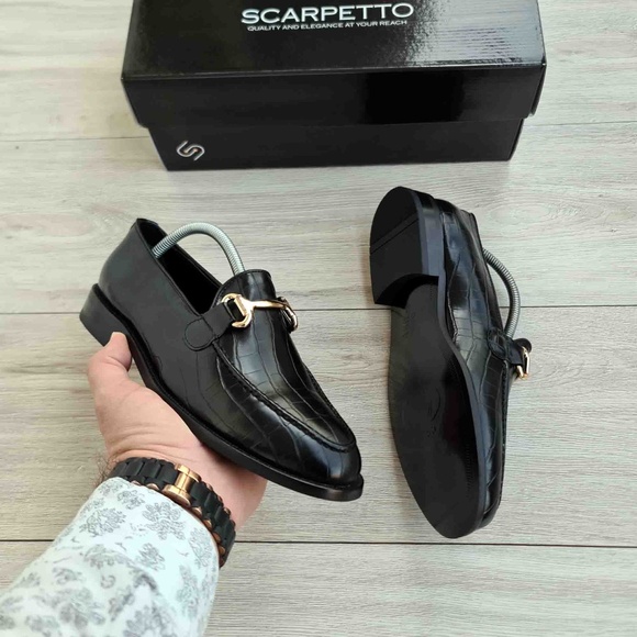 Black Men\'s Genuine Leather Loafer main image 6